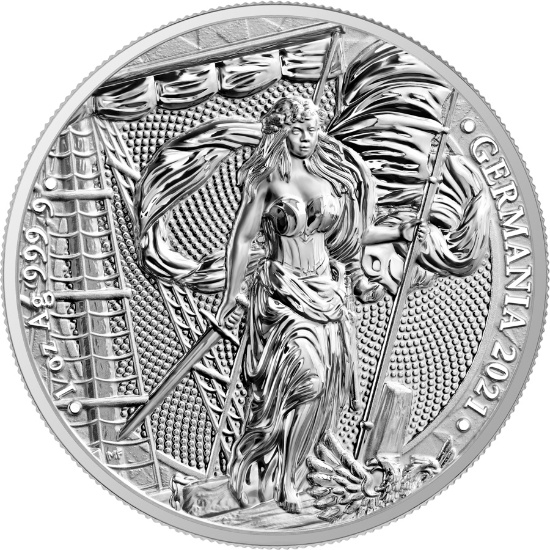 2021 Germania 1 oz Silver BU 5 mark