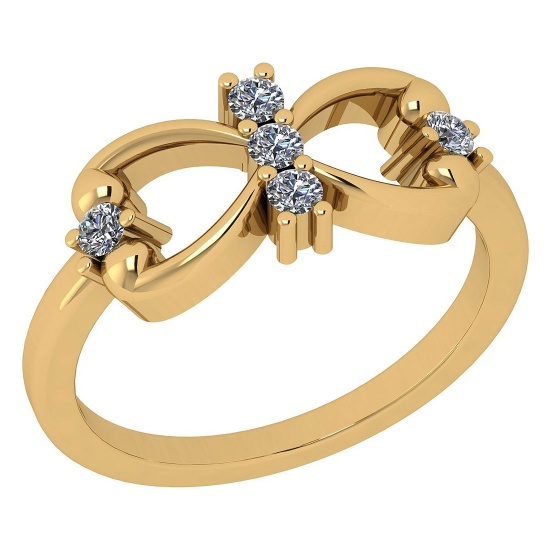 0.20 Ctw VS/SI1 Diamond 14K Yellow Gold Ring