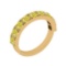 0.90 Ctw i2/i3 Treated Fancy Yellow Diamond 14K Yellow Gold Eternity Band Ring