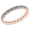 Certified 1.25 Ctw SI2/I1 Diamond 14K Rose Gold Band Ring