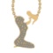 1.30 Ctw SI2/I1 Diamond 14K Yellow Gold Necklace