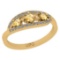 0.48 Ctw SI2/I1 Citrine And Diamond 10k Yellow Gold three Stone Ring