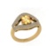1.30 Ctw SI2/I1 Citrine And Diamond 10K Yellow Gold Engagement Ring