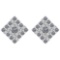 Certified 0.70 Ctw Diamond I1/I2 10K White Gold Stud Earrings