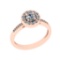 0.75 Ctw VS/SI1 Diamond 14K Rose Gold Engagement Halo Ring