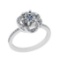 1.27 Ctw VS/SI1 Diamond 14K White Gold Engagement Halo Ring