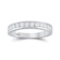 14kt White Gold Womens Round Diamond Wedding Band 1/2 Cttw