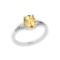 1.06 Ctw SI2/I1 Citrine And Diamond 10K White Gold Ring