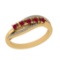 0.30 Ctw SI2/I1 Ruby And Diamond 14K Yellow Gold Ring