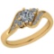 1.15 Ctw VS/SI1 Diamond 14K Yellow Gold Ring