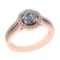 1.75 Ctw VS/SI1 Diamond 14K Rose Gold Engagement Halo Ring