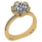 2.46 Ctw VS/SI1 Diamond 14K Yellow Gold Antique Style Wedding Ring