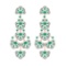 13.47 Ctw SI2/I1 Emerald And Diamond 14K Rose Gold Antique Style Earrings