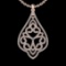 1.03 Ctw SI2/I1 Diamond 10K Rose Gold Victorian Necklace