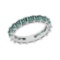 3.00 Ctw SI2/I1 Green Sapphire 14K White Gold Eternity Band Ring