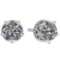 Certified 1.00 Ctw Diamond VS/SI1 18K White Gold Stud Earrings