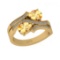 1.70 Ctw SI2/I1 Citrine And Diamond 10K Yellow Gold Wedding Ring