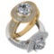 2.80 Ctw VS/SI1 Diamond 14K Yellow Gold Engagement Halo Ring