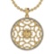0.60 Ctw SI2/I1 Diamond Style Prong Set 14k Yellow Gold Pendant Necklace