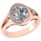 2.15 Ctw VS/SI1 Diamond 14K Rose Gold Engagement Ring