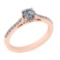 0.70 Ctw VS/SI1 Diamond 14K Rose Gold Engagement Ring
