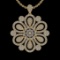1.26 Ctw SI2/I1 Diamond 10K Yellow Gold Victorian Necklace