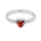 0.50 Ctw SI2/I1 Garnet 10K White Gold solitaire Ring