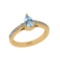 1.08 Ctw SI2/I1 Blue Topaz And Diamond 10K Yellow Gold Ring