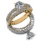 3.57 Ctw VS/SI1 Diamond 14K Yellow Gold Engagement Ring