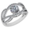 1.79 Ctw VS/SI1 Diamond Style Prong Set 14K White Gold Engagement Ring