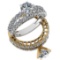 3.57 Ctw VS/SI1 Diamond 14K White Gold Engagement Ring