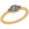 1.45 Ctw VS/SI1 Diamond 14K Yellow Gold three Psc Ring