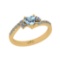 1.20 Ctw SI2/I1 Blue Topaz And Diamond 10K Yellow Gold Ring