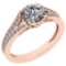 1.99 Ctw VS/SI1 Diamond 14K Rose Gold Anniversary Ring