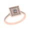 0.60 Ctw VS/SI1 Diamond 14K Rose Gold Engagement Halo Ring