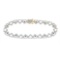Yellow-tone Sterling Silver Black Color Enhanced Diamond Heart Link Bracelet 1/5 Cttw