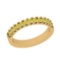 0.49 Ctw i2/i3 Treated Fancy Yellow Diamond 14K Yellow Gold Eternity Band Ring