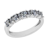 0.55 Ctw Diamond 14k White Gold Eternity Band Ring