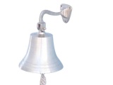 Brushed Nickel Hanging Ship's Bell 11in.