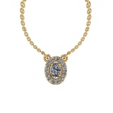 0.65 Ctw VS/SI1 Diamond 14K Yellow Gold Pendant