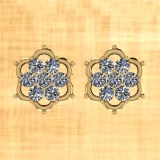 Certified 0.52 Ctw Diamond I2/I3 10k Yellow Gold Stud Earrings