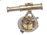 Solid Brass Alidade Compass 7in.