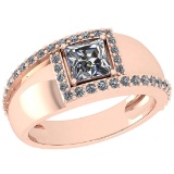 1.38 Ctw VS/SI1 Diamond 14K Rose Gold Wedding Ring