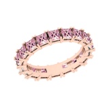 3.00 Ctw SI2/I1 Pink Sapphire 14K Rose Gold Eternity Band Ring