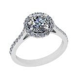 1.70 Ctw VS/SI1 Diamond 14K White Gold Engagement Halo Ring