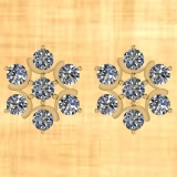 Certified 0.61 Ctw Diamond I2/I3 10k Yellow Gold Stud Earrings