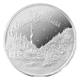 2021 Christmas in the Mountains 1oz Silver Round (D-16)