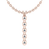 0.12 Ctw SI2/I1 Diamond Style Prong Set 14K Rose Gold Pendant