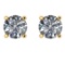 CERTIFIED 1 CTW ROUND E/VS2 DIAMOND (LAB GROWN IGI Certified DIAMOND SOLITAIRE EARRINGS ) IN 14K YEL