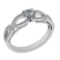 1.22 Ctw VS/SI1 Diamond 14K White Gold Infinity Ring